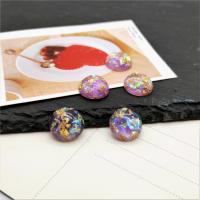 Fashion Resin Cabochons, with Gold Foil, Dome, epoxy gel, DIY & different size for choice, more colors for choice, 5PCs/Bag, Sold By Bag