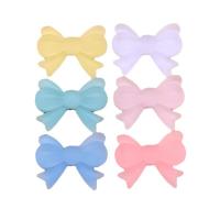 Hair Accessories DIY Findings, Resin, Bowknot, epoxy gel, more colors for choice, 23x20x6mm, 100PCs/Bag, Sold By Bag