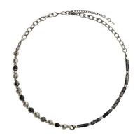Natural Gemstone Necklace Titanium Steel with Gemstone with 5cm extender chain fashion jewelry & for woman Length 42 cm Sold By PC