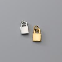 925 Sterling Silver Pendant Lock plated Sold By PC