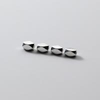 925 Sterling Silver Spacer Bead, silver color plated, 5x3mm, Sold By PC