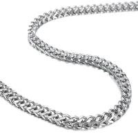 Stainless Steel Chain halskæde, hvede kæde, oprindelige farve, 5mm, Solgt Per Ca. 24 inch Strand