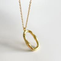 Collares de Plata Esterlina, plata de ley 925, 18K chapado en oro, diverso tamaño para la opción & para mujer & hueco, Vendido por UD