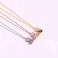 Stainless Steel Jewelry Necklace 304 Stainless Steel with Shell with 1.96inch extender chain Bear Vacuum Ion Plating with letter pattern & for woman Length Approx 15.7 Inch Sold By PC