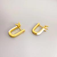 Brass Leverback Earring 18K gold plated fashion jewelry & for woman & with rhinestone nickel lead & cadmium free Sold By Pair