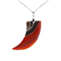 Agate Jewelry Pendants, for woman, more colors for choice, 23x56mm, Sold By PC