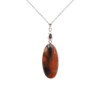 Gemstone Pendants Jewelry, Chicken-blood Stone, Oval, for woman, red, 10-30x20-50mm, Sold By PC