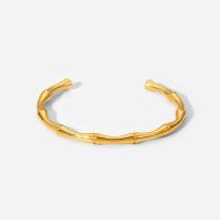 Stainless Steel Bangle 304 Stainless Steel 18K gold plated fashion jewelry & for woman golden 4.8mm Inner Approx 66mm Sold By PC