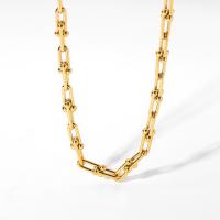 Corrente de colar, Aço inoxidável 304, with 1.97inch extender chain, 18K banhado a ouro, joias de moda & para mulher, dourado, 4.88mm, vendido para Aprox 16.14 inchaltura Strand