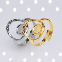 304 Stainless Steel Open Finger Ring Vacuum Ion Plating fashion jewelry & Unisex 17mm Sold By PC