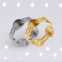 304 Stainless Steel Open Finger Ring Vacuum Ion Plating fashion jewelry & for woman 8mm Sold By PC