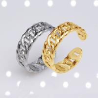 304 roestvrij staal Open Finger Ring, mode sieraden & voor de mens, meer kleuren voor de keuze, 7mm, Verkocht door PC