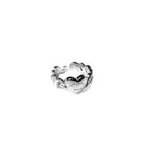 Ring Finger mosiądz, Platerowane w kolorze srebra, biżuteria moda & różne style do wyboru & dla kobiety, srebro, bez zawartości niklu, ołowiu i kadmu, 16mm, sprzedane przez PC