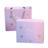 Κοσμήματα Gift Box, Χαρτί, Ορθογώνιο παραλληλόγραμμο, περισσότερα χρώματα για την επιλογή, 200x180x80mm, Sold Με PC