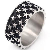 Titanium Steel Finger Ring anoint & for man & blacken original color 9mm Sold By PC
