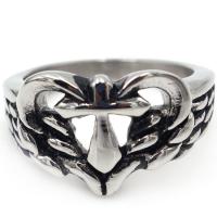 Titanium Steel Finger Ring anoint & for man & blacken original color Sold By PC