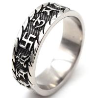 Titanium Steel Finger Ring anoint & for man & blacken original color 7mm Sold By PC