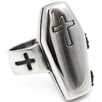 Titanium Čelik Finger Ring, pomahnita, različite veličine za izbor & za čovjeka & pocrniti, izvorna boja, 18x25mm, Prodano By PC