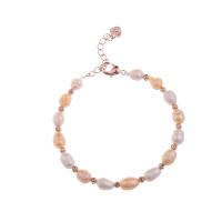Freshwater Cultured Pearl Bracelet Zinc Alloy with Freshwater Pearl with 1.97inch extender chain fashion jewelry & for woman nickel lead & cadmium free Length Approx 8.27 Inch Sold By PC