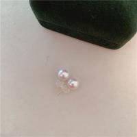 Boucles d'oreilles en perles d'eau douce, perle d'eau douce cultivée, bijoux de mode & pour femme, blanc, 8-9mm, Vendu par paire