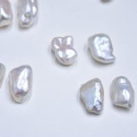 Keshi Cultured Freshwater Pearl Beads, Baroque, natural, DIY & no hole, white, 10x15mm, Sold By PC