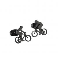 Stainless Steel Stud Earrings 304 Stainless Steel Cyclist Vacuum Ion Plating fashion jewelry & for woman Sold By Pair