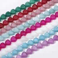 Dyed Marble Beads, Heart, DIY, more colors for choice, 12x13mm, Sold By PC