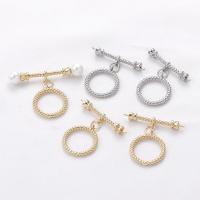 Brass Toggle Clasp, plated, DIY, more colors for choice, nickel, lead & cadmium free, 16mm,4x28mm,0.8mm, Sold By Set