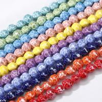 Porcelain Jewelry Beads, Rose, epoxy gel, DIY, more colors for choice, 12mm, Approx 20PCs/Strand, Sold By Strand