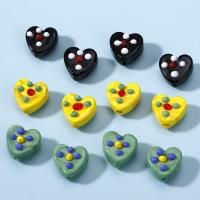 Bumpy Lampwork Beads, Heart, epoxy gel, DIY, more colors for choice, 15mm, Sold By PC