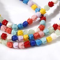 Coral Beads, Tulip, DIY, mixed colors, 7mm, Approx 40PCs/Strand, Sold By Strand
