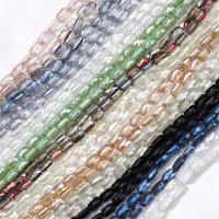 Kristall-Perlen, Kristall, DIY & facettierte, mehrere Farben vorhanden, 4x7mm, ca. 80PCs/Strang, verkauft von Strang