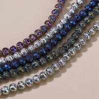 Natürliche Lava Perlen, rund, plattiert, DIY & verschiedene Größen vorhanden, keine, verkauft von Strang