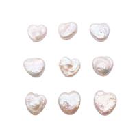 Barok ferskvandskulturperle Beads, Ferskvandsperle, Heart, poleret, du kan DIY, hvid, 12mm, Solgt af PC