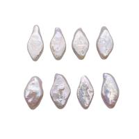 Cultured Baroque Freshwater Pearl Beads, Rhombus, polished, DIY, white, 9x16-20mm, Sold By PC