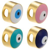 Fashion Evil Eye Jewelry Beads, Brass, plated, DIY & enamel, more colors for choice, nickel, lead & cadmium free, 8.50mm, Sold By PC