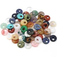 Gemstone Pendants Jewelry, Round, polished, DIY & different materials for choice, more colors for choice, 18mm, Sold By PC