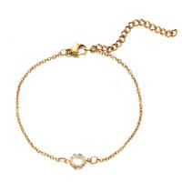 Stainless Steel Jewelry Bracelet, 304 Stainless Steel, with Crystal, with 1.97inch extender chain, fashion jewelry & for woman, more colors for choice, 6mm, Length:Approx 6.69 Inch, Sold By PC