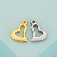 Tibetan Style Heart Pendants, 304 Stainless Steel, DIY, more colors for choice, 15x11mm, Sold By PC