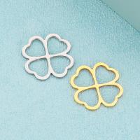 Stainless Steel Pendants 304 Stainless Steel Four Leaf Clover DIY & hollow 20mm Sold By PC