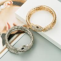Zinc Alloy Bangle Snake fashion jewelry & for woman & with rhinestone nickel lead & cadmium free 70mm Sold By PC