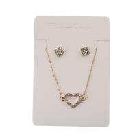 Zinc Alloy Jewelry Sets Stud Earring & bracelet gold color plated three pieces & fashion jewelry & for woman & with rhinestone golden nickel lead & cadmium free  Length 24 cm Sold By Set