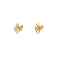 Messing Huggie Hoop Earring, Strik, hoge kwaliteit gold plated, mode sieraden & voor vrouw, gouden, nikkel, lood en cadmium vrij, 13x13mm, Verkocht door pair