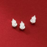 Argent sterling 925 perle d'entretoise, calebasse, Placage, mat, plus de couleurs à choisir, 8.50x5.50mm, Vendu par PC