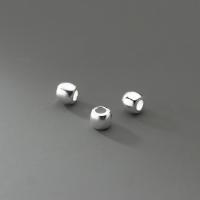 925 Sterling Silver Spacer Bead, silver color plated, different size for choice, Sold By PC