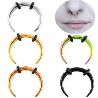 Stainless Steel Nose Piercing Jewelry, 316L Stainless Steel, Vacuum Ion Plating, Unisex & different size for choice, more colors for choice, Sold By PC