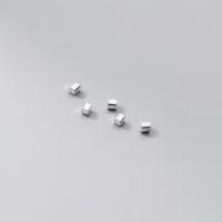 925 Sterling Silber Zwischenperlen, Quadrat, DIY & verschiedene Größen vorhanden, Silberfarbe, verkauft von PC