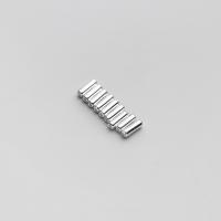 925 Sterling Silver Spacer Bead, Bambú, DIY, airgid, 2x6mm, Poll:Thart 1mm, Díolta De réir PC