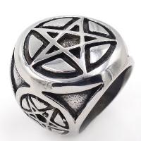 Titanium Steel Finger Ring, polished, different size for choice & for man & blacken, original color, 23x26mm, Sold By PC
