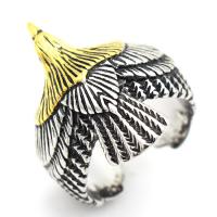 Titanium Steel Finger Ring eagle polished & for man & blacken Sold By PC